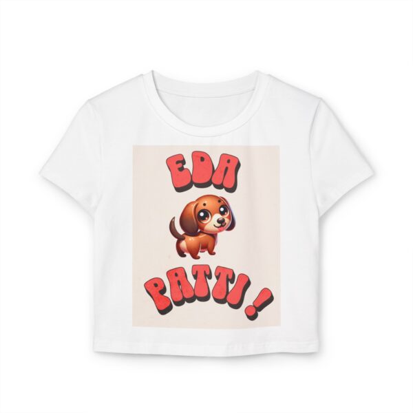 Cute Dog Graphic Women's Baby Tee, Casual Wear, Pet Lovers Gift - Image 4