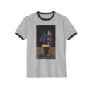 Unisex Cotton Ringer T-Shirt with Coffee Graphic
