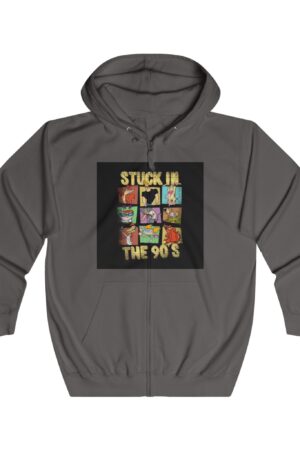 Retro 90's Unisex Full Zip Hoodie - Perfect for Nostalgic Vibes