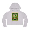 Vintage-Inspired Women's Cropped Hooded Sweatshirt, Casual Outfit
