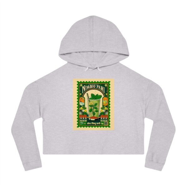 Vintage-Inspired Women's Cropped Hooded Sweatshirt, Casual Outfit - Image 9
