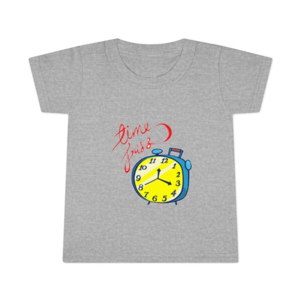 Cute Toddler T-Shirt with Colorful Clock Design - Image 3