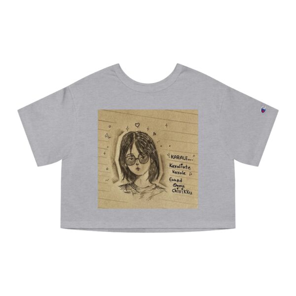 Vintage-Inspired Cropped T-Shirt, Artistic Graphic Tee - Image 2