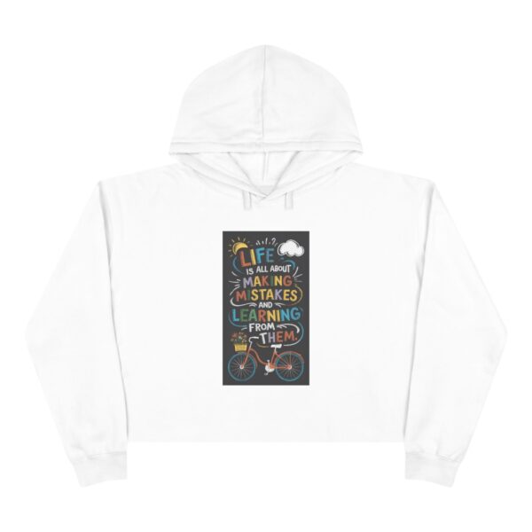 Inspirational Crop Hoodie - Motivational Fitness Apparel - Image 3