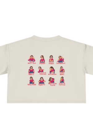 Fun and Expressive Women's Crop Tee with Playful Graphics