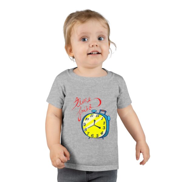 Cute Toddler T-Shirt with Colorful Clock Design - Image 4