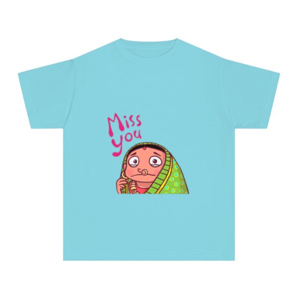 Cute 'Miss You' Youth Midweight Tee, Kids T-Shirt for Thoughtful Gifts - Image 5