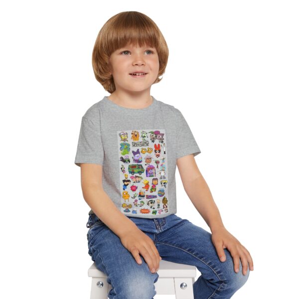 Colorful Cartoon Toddler T-shirt with Fun Characters, Playful Kids Shirt - Image 6