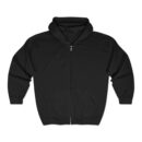 Colorful Art Back Design Unisex Zip Hoodie, Cozy Zip Up