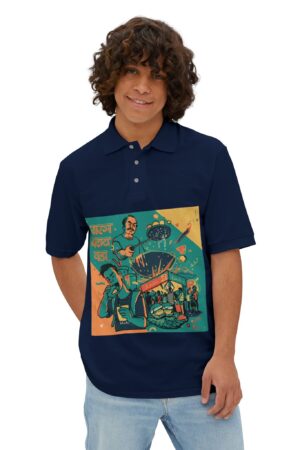 Cultural Graphic Polo Shirt, Unique Men's Polo