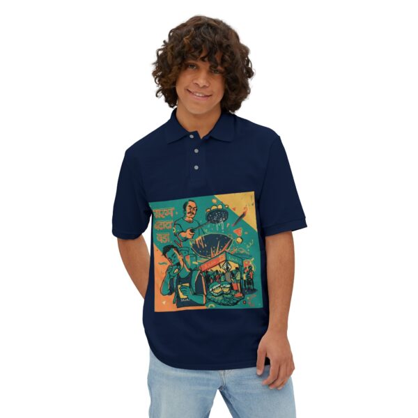 Cultural Graphic Polo Shirt, Unique Men's Polo