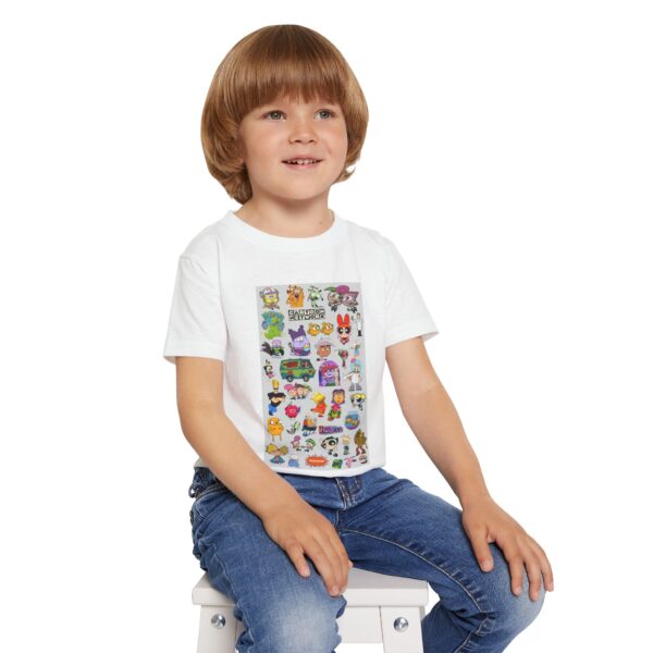 Colorful Cartoon Toddler T-shirt with Fun Characters, Playful Kids Shirt - Image 3