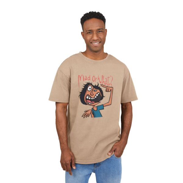 Men's Acid Washed Graphic Tee, Oversized Fun Shirt - Image 4