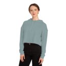 Whimsical Cat-Themed Women’s Cropped Hooded Sweatshirt