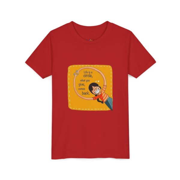 Life is a Circle Youth Short Sleeve Tee, Kids Graphic Tee, Fun Summer Shirt - Image 23