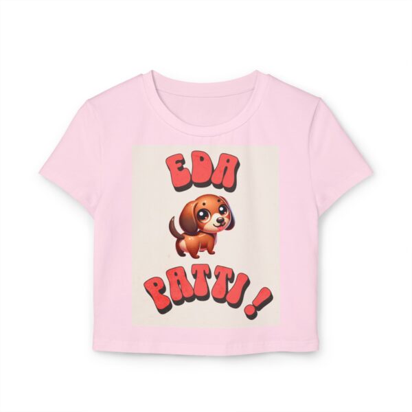 Cute Dog Graphic Women's Baby Tee, Casual Wear, Pet Lovers Gift - Image 10