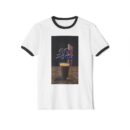 Unisex Cotton Ringer T-Shirt with Coffee Graphic