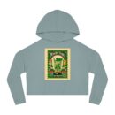 Vintage-Inspired Women's Cropped Hooded Sweatshirt, Casual Outfit