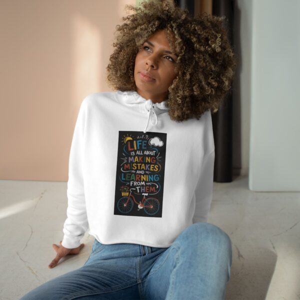 Inspirational Crop Hoodie - Motivational Fitness Apparel - Image 4