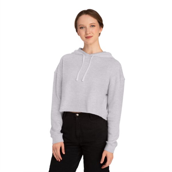 Whimsical Cat-Themed Women’s Cropped Hooded Sweatshirt - Image 10