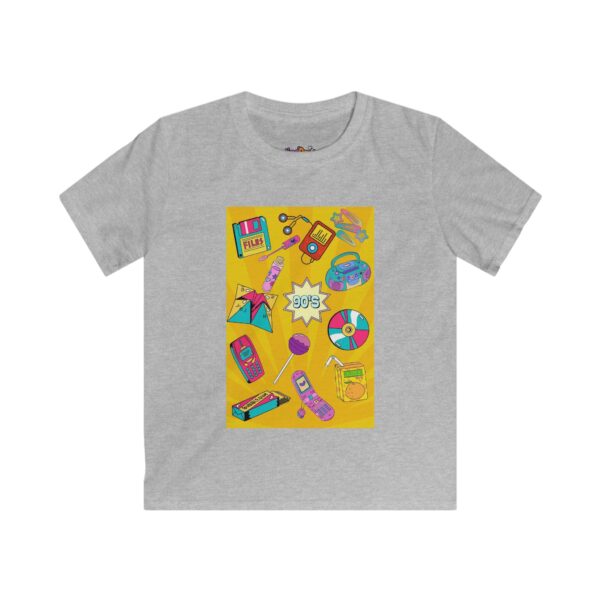 Retro Kid's Softstyle Tee - Fun 90s Design, Colorful Graphic Tee - Image 3