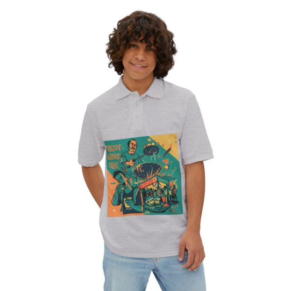 Cultural Graphic Polo Shirt, Unique Men's Polo - Image 8