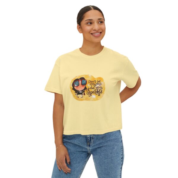 Women's Boxy Tee - “Don’t Let Anyone Dull Your Sparkle” - Image 4