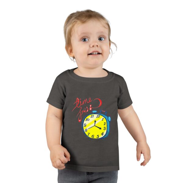 Cute Toddler T-Shirt with Colorful Clock Design - Image 6