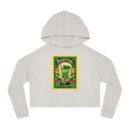 Vintage-Inspired Women's Cropped Hooded Sweatshirt, Casual Outfit