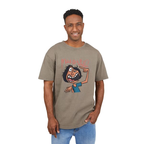 Men's Acid Washed Graphic Tee, Oversized Fun Shirt - Image 6