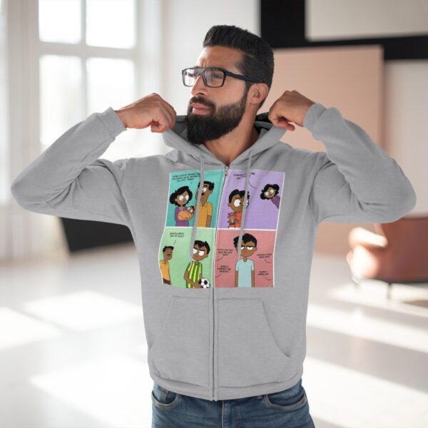 Fun Graphic Zip-Up Hoodie for Unisex - Image 6