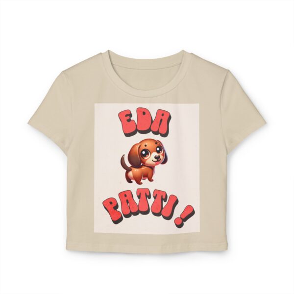 Cute Dog Graphic Women's Baby Tee, Casual Wear, Pet Lovers Gift - Image 2