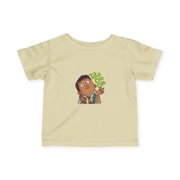 Cute Infant Fine Jersey Tee with "Toto Diba Bye" Design, Baby T-Shirt - Image 2