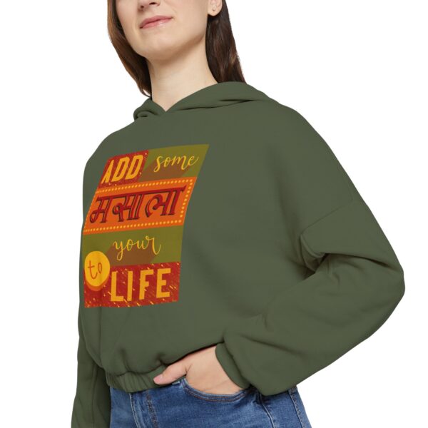 Spice Up Your Style: Women's Cinched Bottom Hoodie, Cozy Pullover for Casual Vibes - Image 3