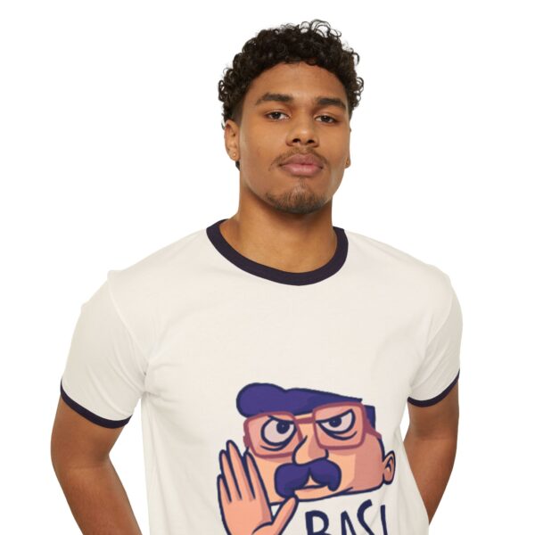 Funny Unisex Cotton Ringer T-Shirt, Humor Tee - Image 3