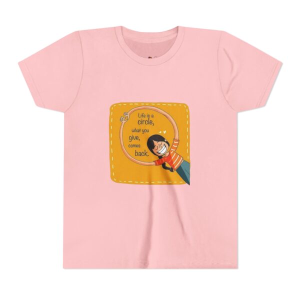 Life is a Circle Youth Short Sleeve Tee, Kids Graphic Tee, Fun Summer Shirt - Image 17