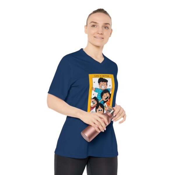 Life is Better with Friends V-Neck Tee, Fun Women's T-Shirt