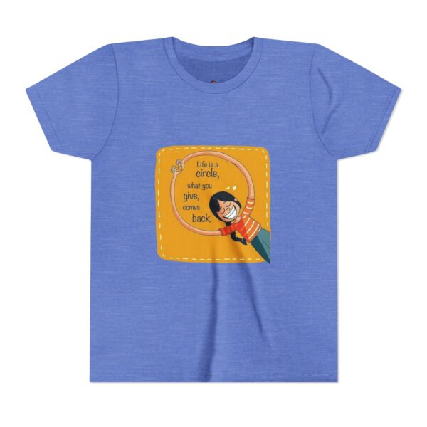 Life is a Circle Youth Short Sleeve Tee, Kids Graphic Tee, Fun Summer Shirt - Image 9
