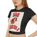 Cute Dog Graphic Women's Baby Tee, Casual Wear, Pet Lovers Gift