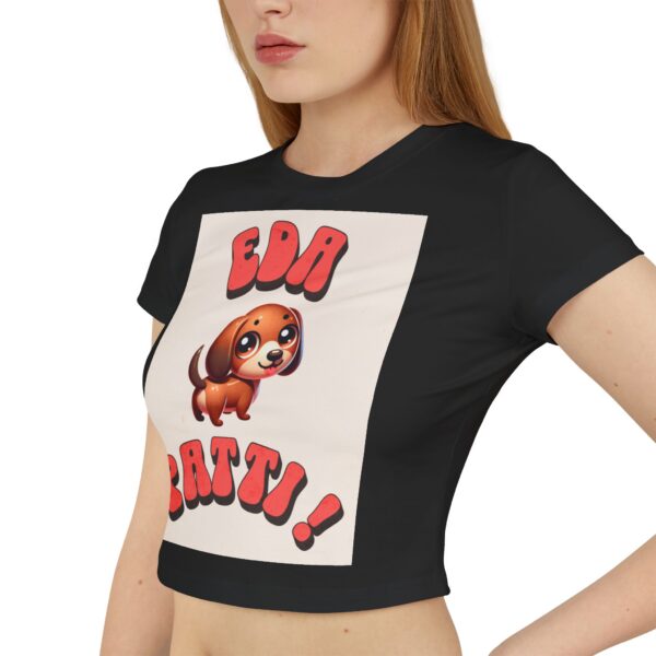 Cute Dog Graphic Women's Baby Tee, Casual Wear, Pet Lovers Gift - Image 9