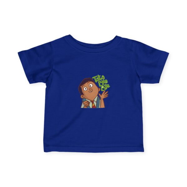 Cute Infant Fine Jersey Tee with "Toto Diba Bye" Design, Baby T-Shirt - Image 3
