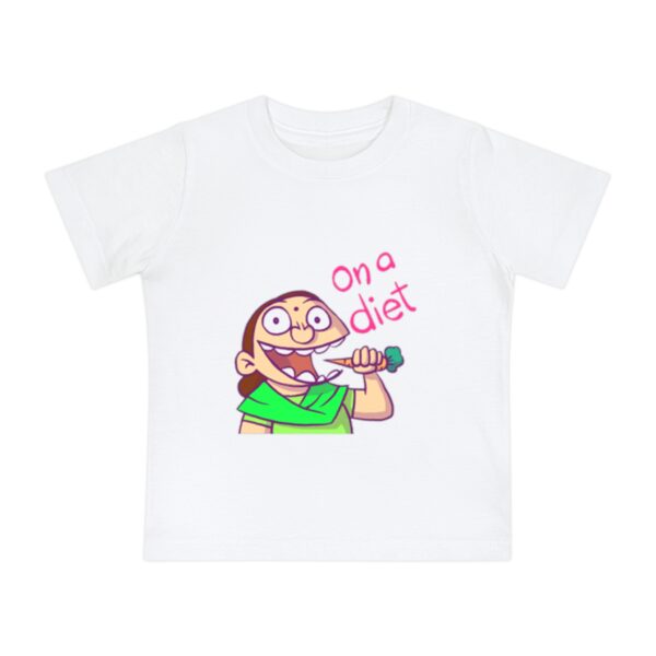Whimsical Baby T-Shirt: "On a Diet" Graphic Tee - Image 3