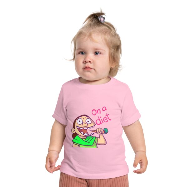 Whimsical Baby T-Shirt: "On a Diet" Graphic Tee - Image 8