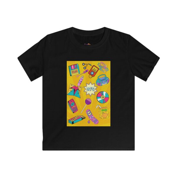 Retro Kid's Softstyle Tee - Fun 90s Design, Colorful Graphic Tee - Image 2