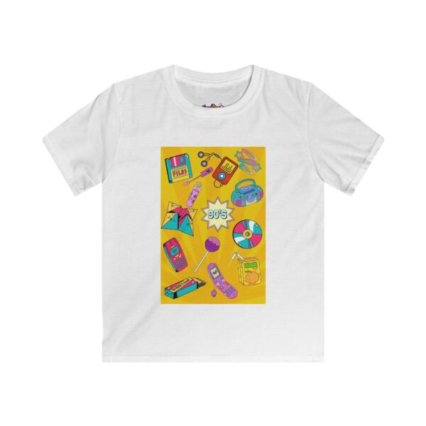 Retro Kid's Softstyle Tee - Fun 90s Design, Colorful Graphic Tee