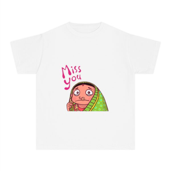 Cute 'Miss You' Youth Midweight Tee, Kids T-Shirt for Thoughtful Gifts - Image 3