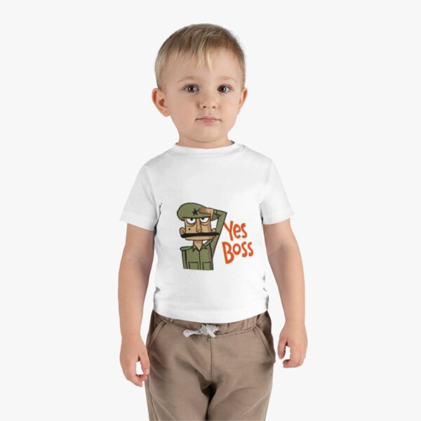 Funny Infant Jersey Tee - 'Yes Boss' Tee, Baby Gift - Image 2