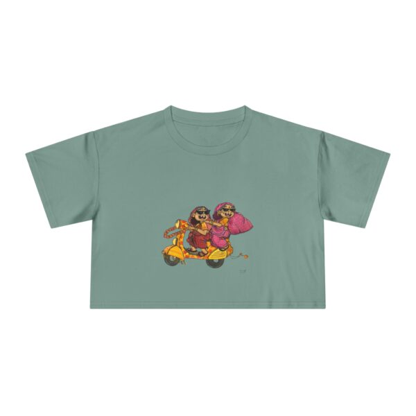 Happy Vibes Women's Crop Tee - Image 2