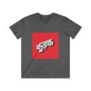Stylish V-Neck Tee with Modern Graphic Design