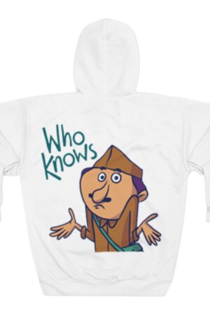 Who Knows Unisex Pullover Hoodie, Cozy Gift for Friends